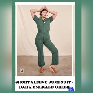 Big Bud Press short sleeved jumpsuit size S. Emerald Green